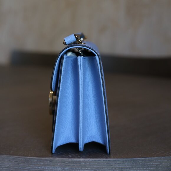 Blue Gucci Interlocking GG Logo Crossbody Bag - Picture 5 of 11